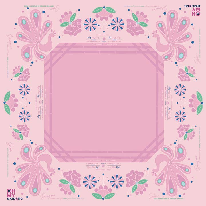 Mahjong Mat | Birdie Pink