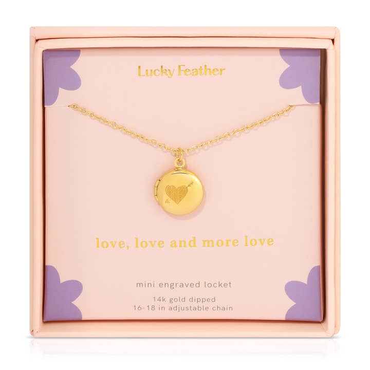 Mini Engraved Locket | Heart