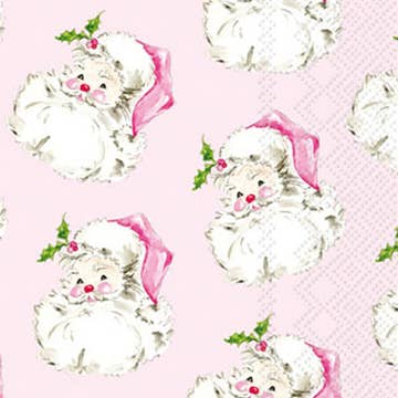 Guest Towels | Pink Santa