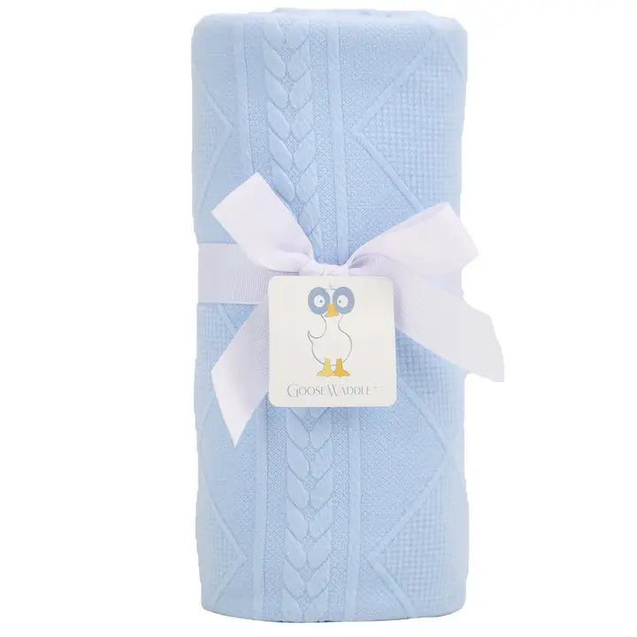 Knit Blanket | Blue
