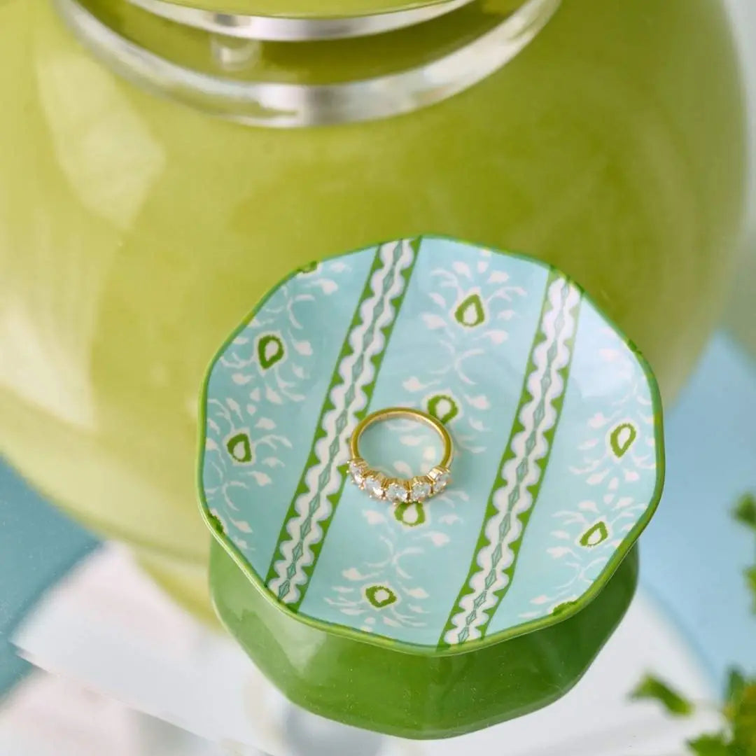 Ceramic Ring Dish | Rosemary Stripe Blue