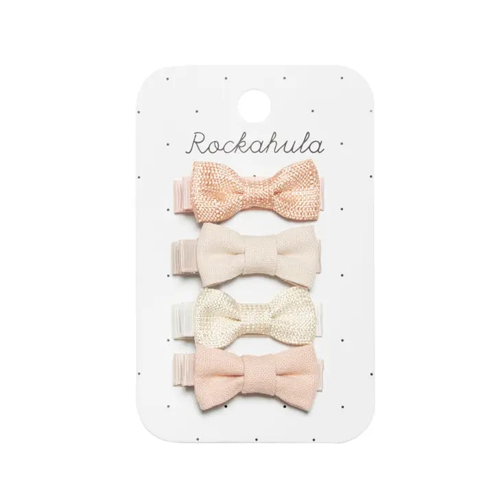 Clip Set | Flora Linen Mini Bow