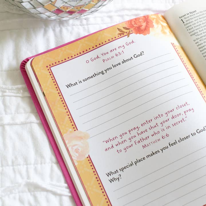 My Bible SKJV For Girls - Pink and Gold Floral