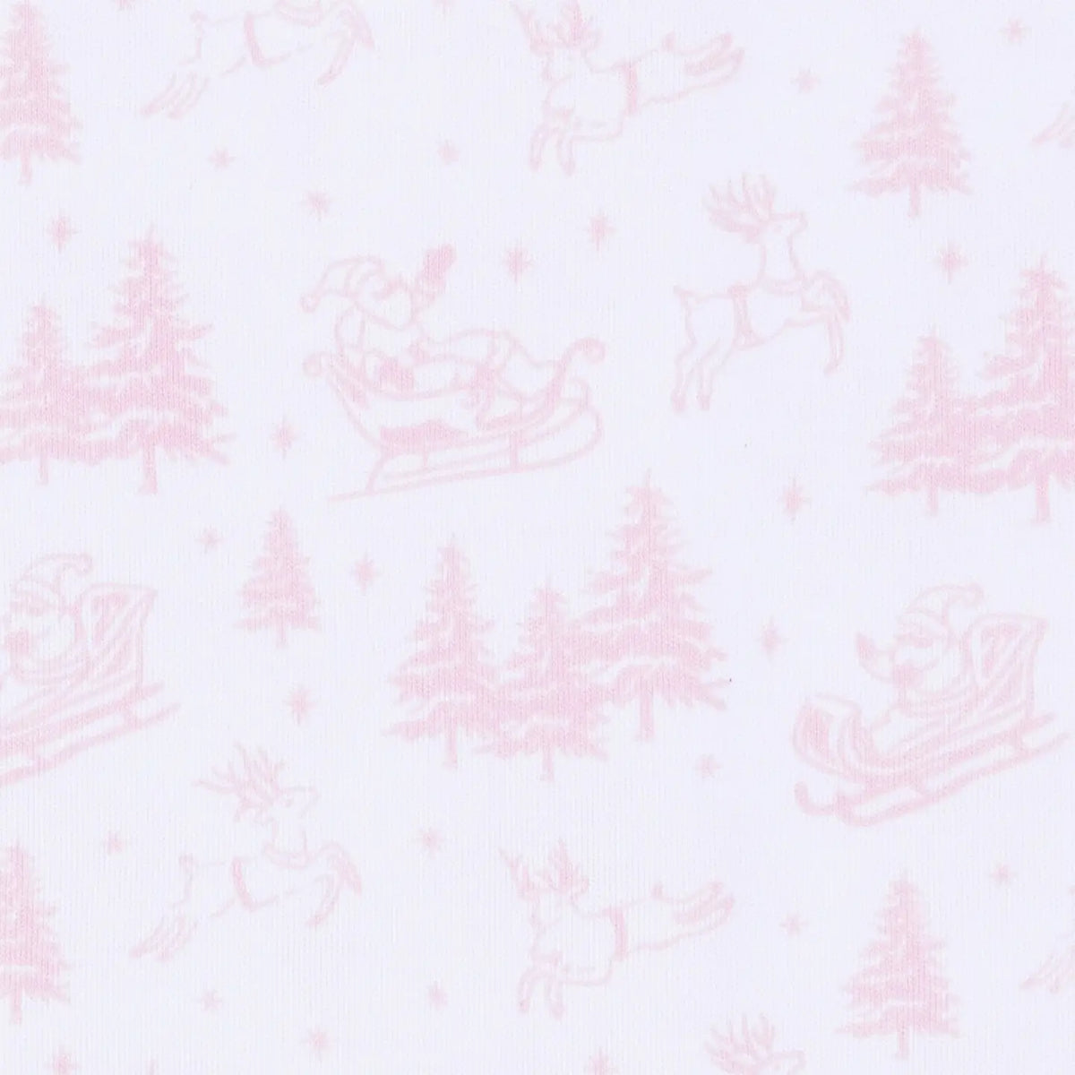 Holiday Toile Footie | Pink