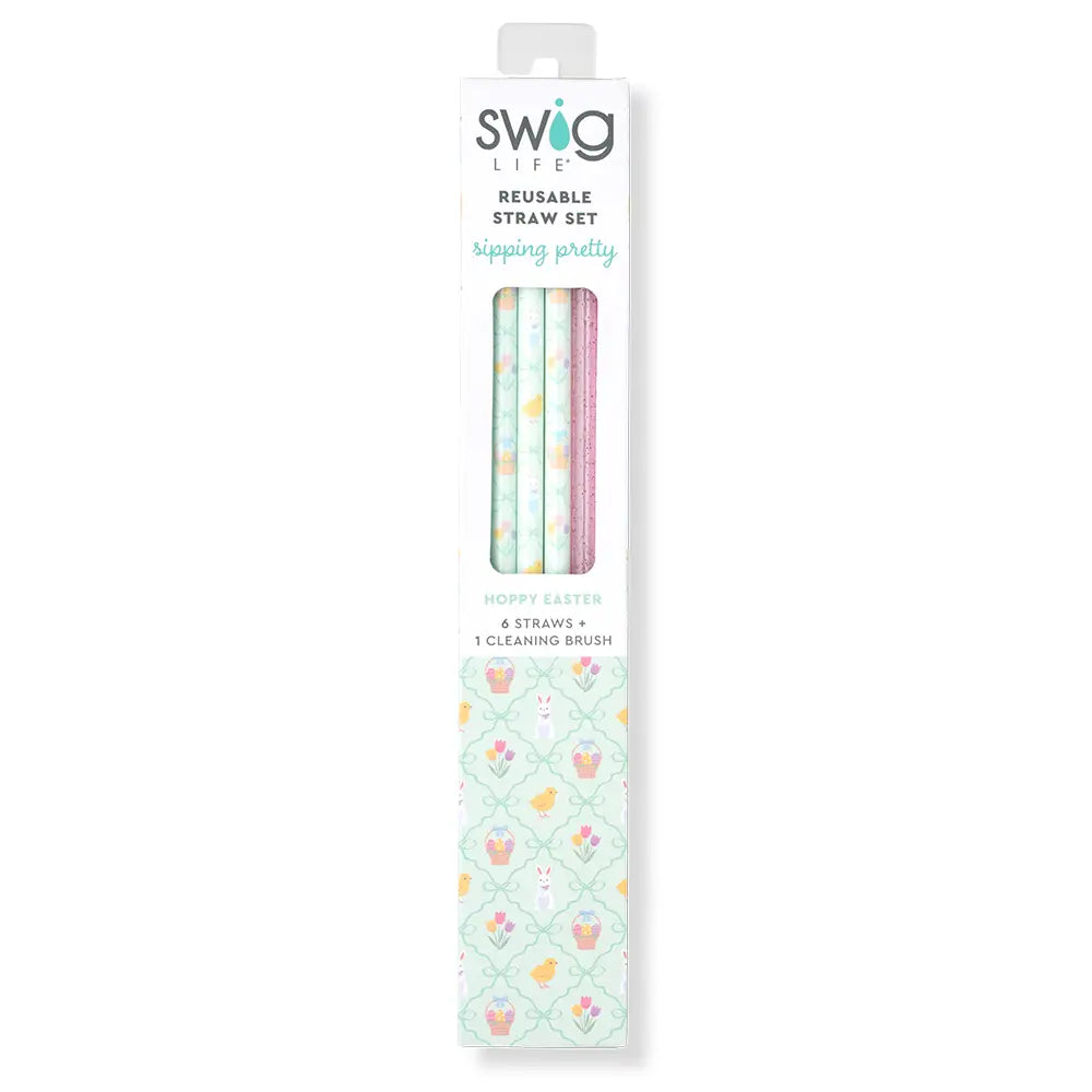 Reusable Straw Set | Hoppy Easter