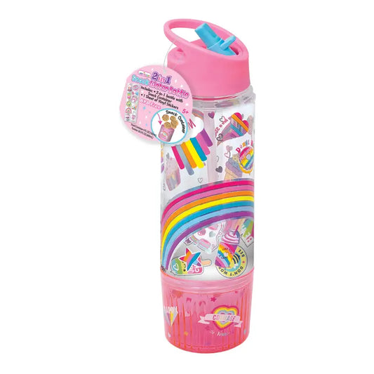 2 in 1 Snack Water Bottle | Rainbow