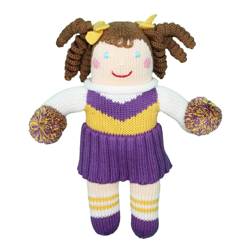 Knit Rattle | Cheerleader | Purple/Gold