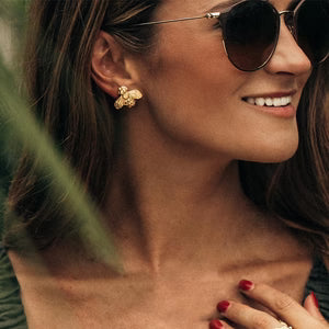 Honey Bee Stud Earrings