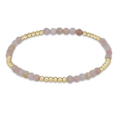 Blissful Pattern 2.5mm Bead Bracelet | Pink Opal