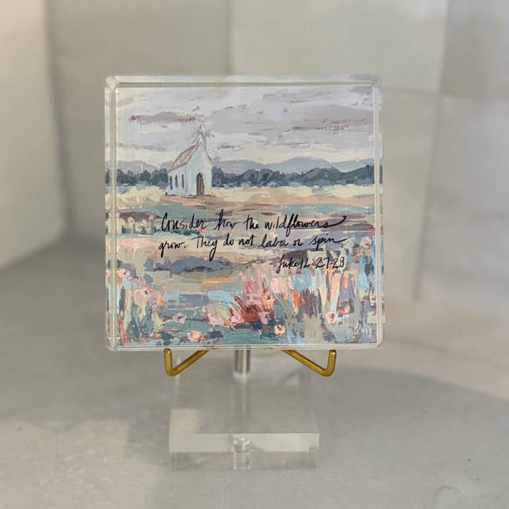 Acrylic Scripture Block | Luke 12:27-28