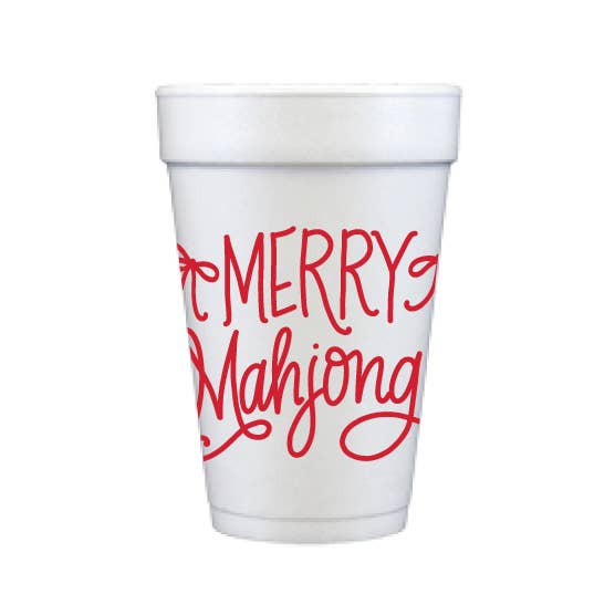 Foam Cups | Red Merry Mahjong