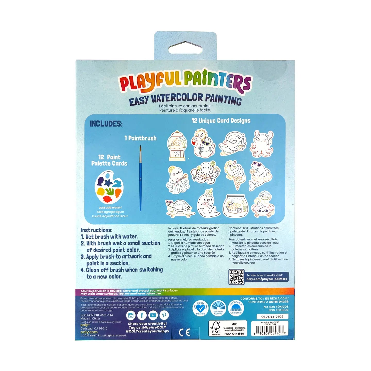 Playful Painters: Easy Watercolor Painting Kit - Ocean Fun