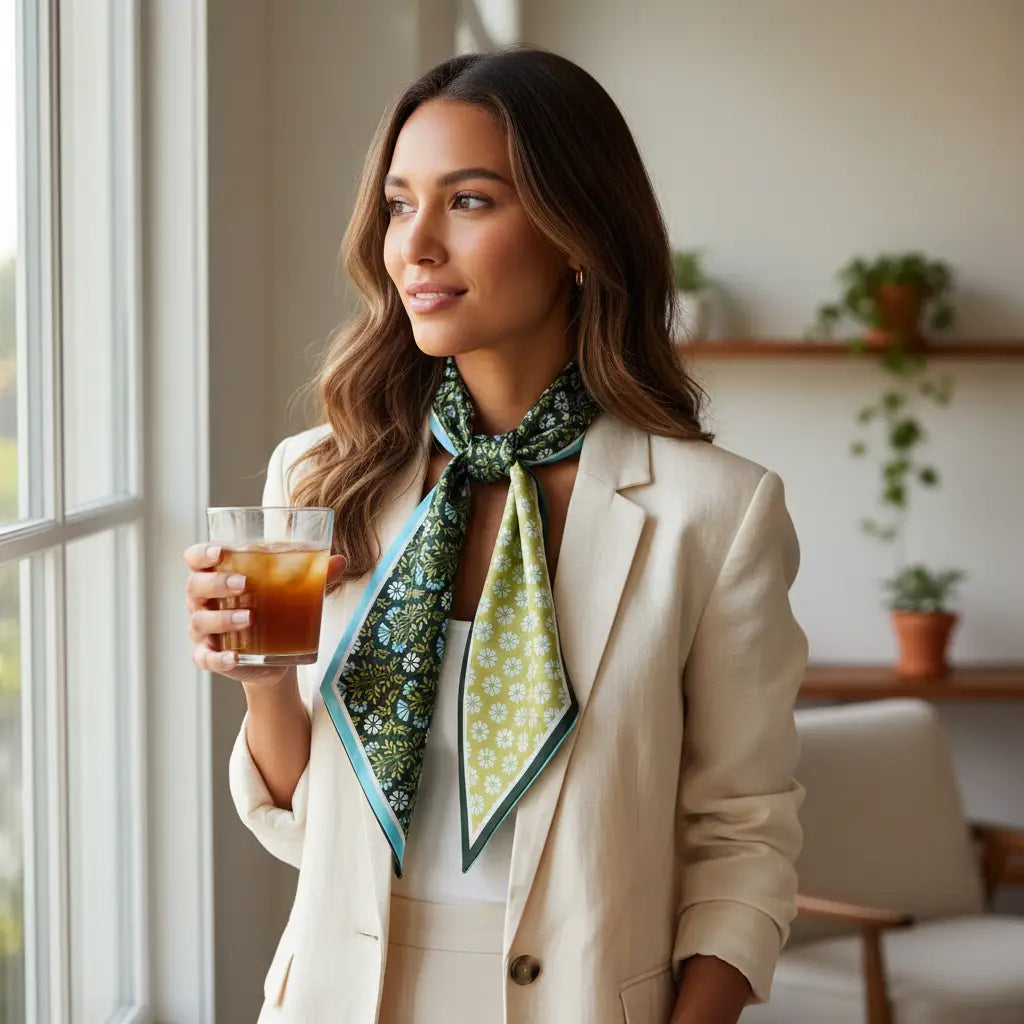 Twirl & Tie Scarf Accessory | Everbloom Forest Green