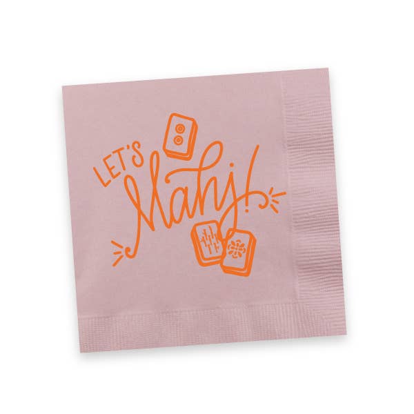 Let's Mahj! Napkins | Light Pink