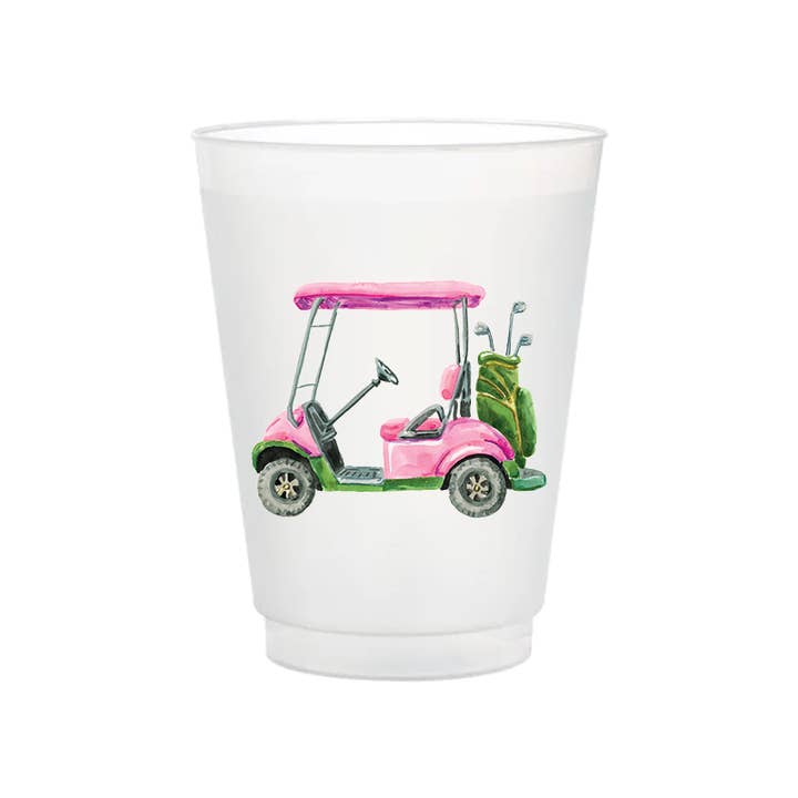 Golf Cart Frosted Cups | Set of 6