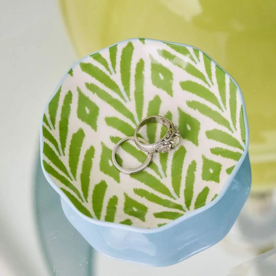 Ceramic Ring Dish | Petite Frond Green