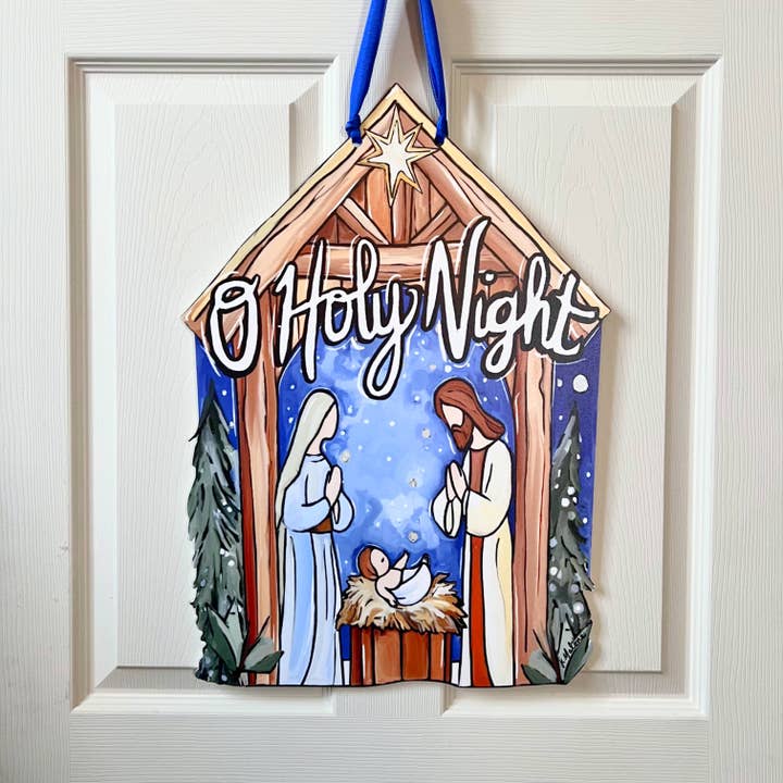 Door Hanger | O Holy Night Nativity