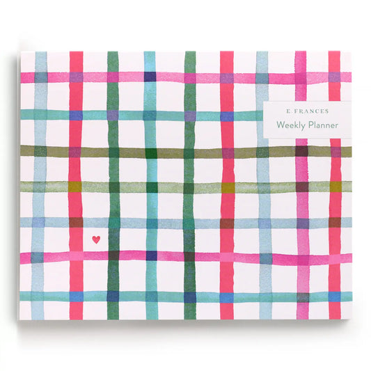 Weekly Planner Notepad | Happy Plaid
