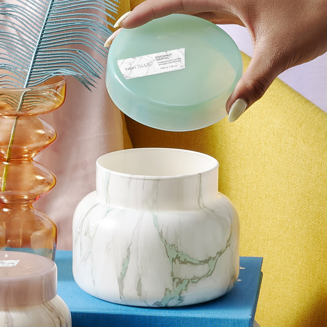 Coconut Santal Modern Marble Jar Candle