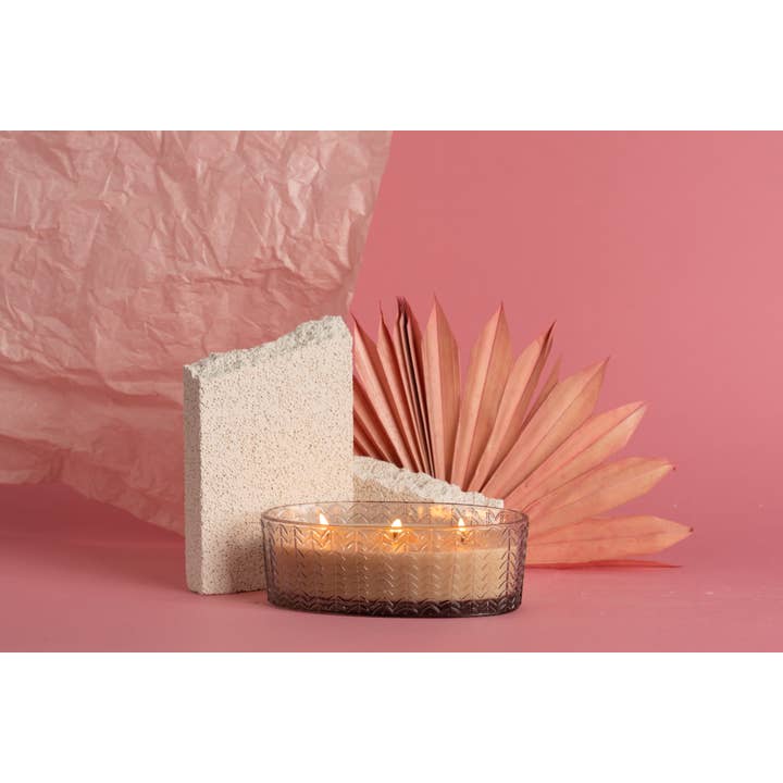 Sweet Grace Candle | 3-Wick Chevron