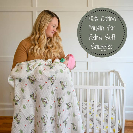Muslin Swaddle Blanket | Golf A Round