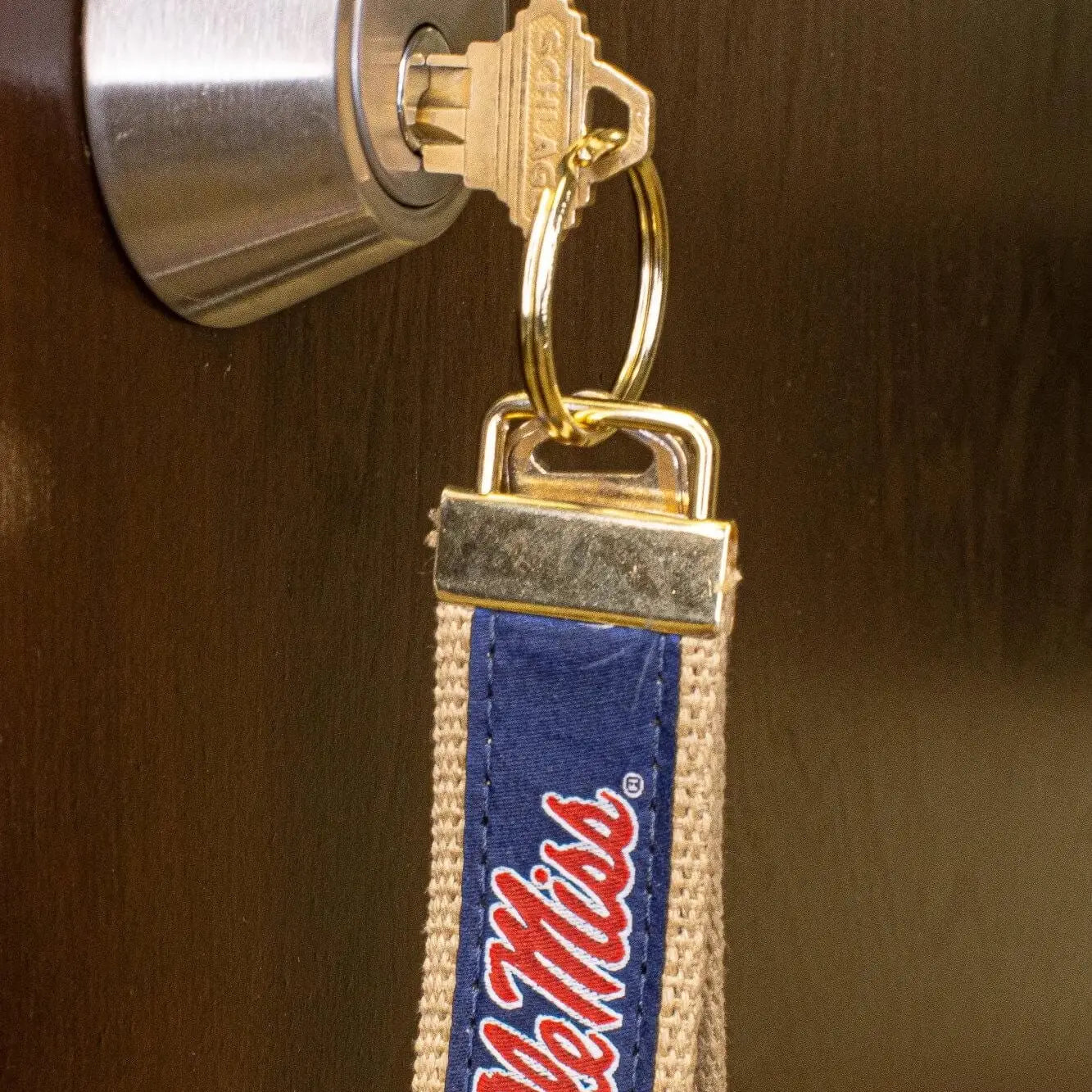 Woven Ribbon Keychain | Ole Miss