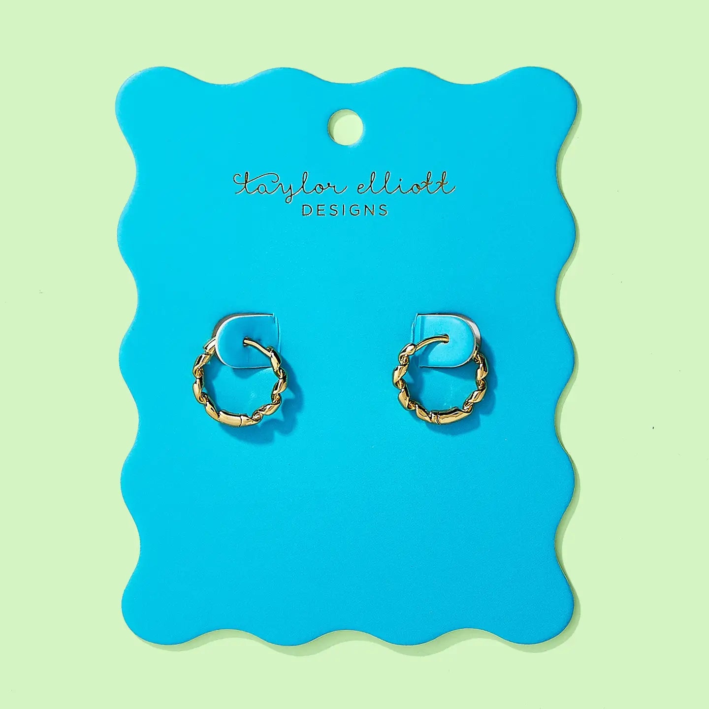 Huggie Earrings | 14K Gold-Plated Twirls