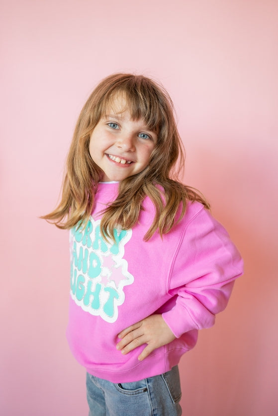 Berry Pink Merry & Bright Sweatshirt | Youth