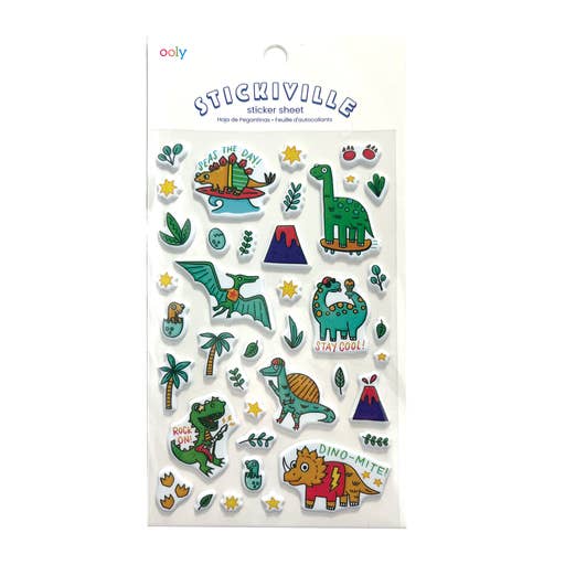 Stickiville Stickers | Dino-Mite! | Puffy