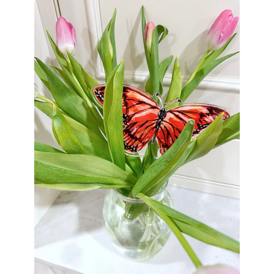 Acrylic Plant Stick | Monarch Butterfly