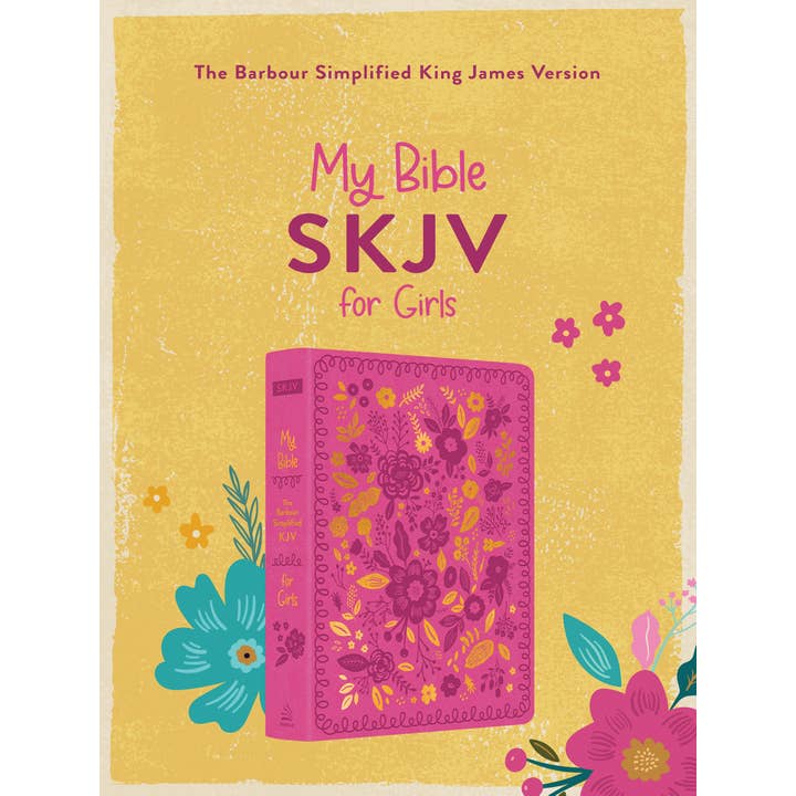 My Bible SKJV For Girls - Pink and Gold Floral