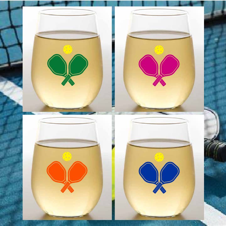 Unbreakable Wine Glasses | Pickleball | Set of 4