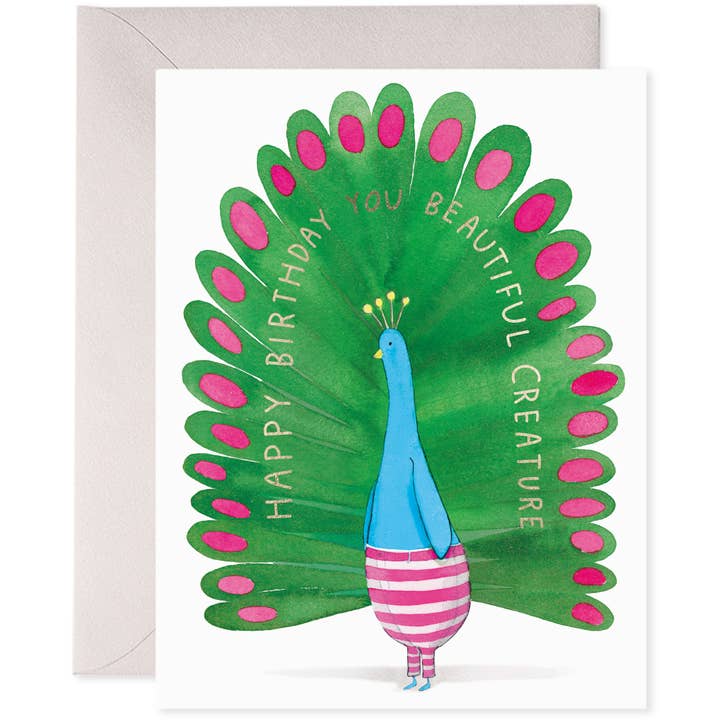 Greeting Card | Birthday | Peacock