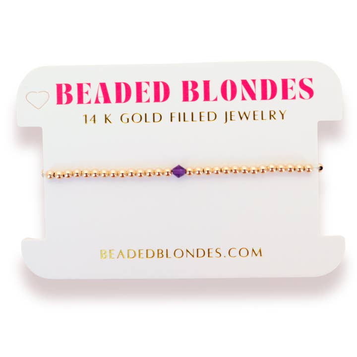 Birthstone Swarovski Crystal Bracelet | February