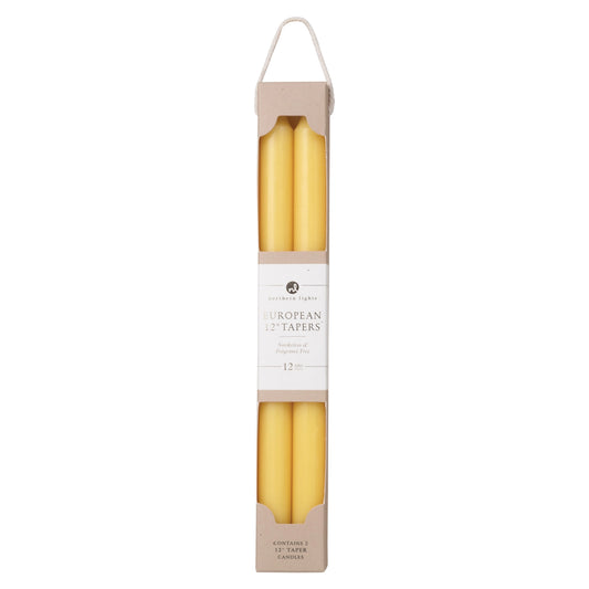 12" Taper 2pk | Lemon Zest