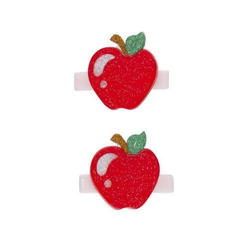 Hair Clips | Apple Glitter