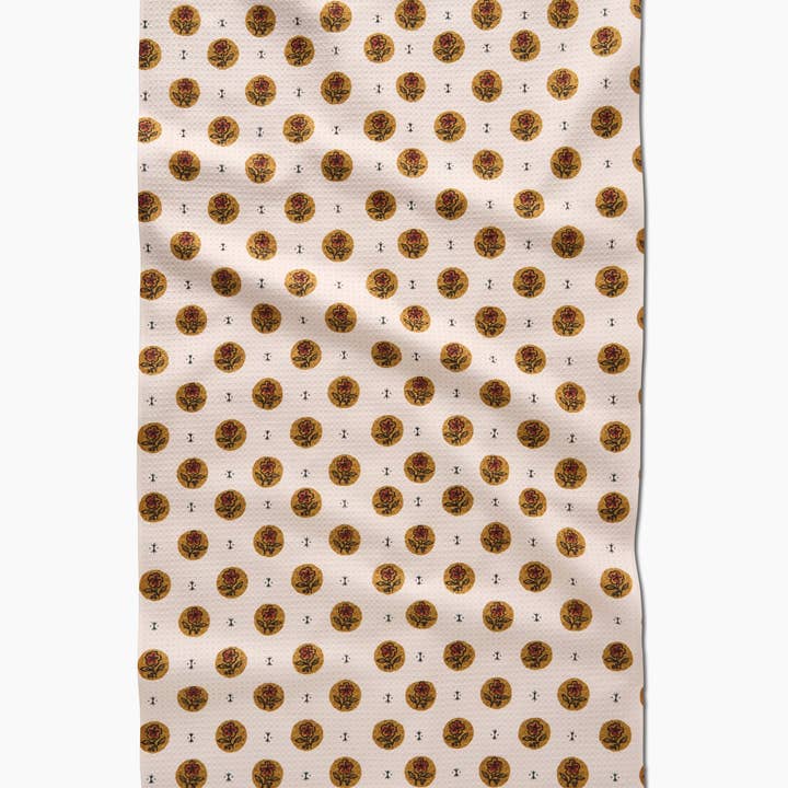 Tea Towel | Artisanal Floral Cream