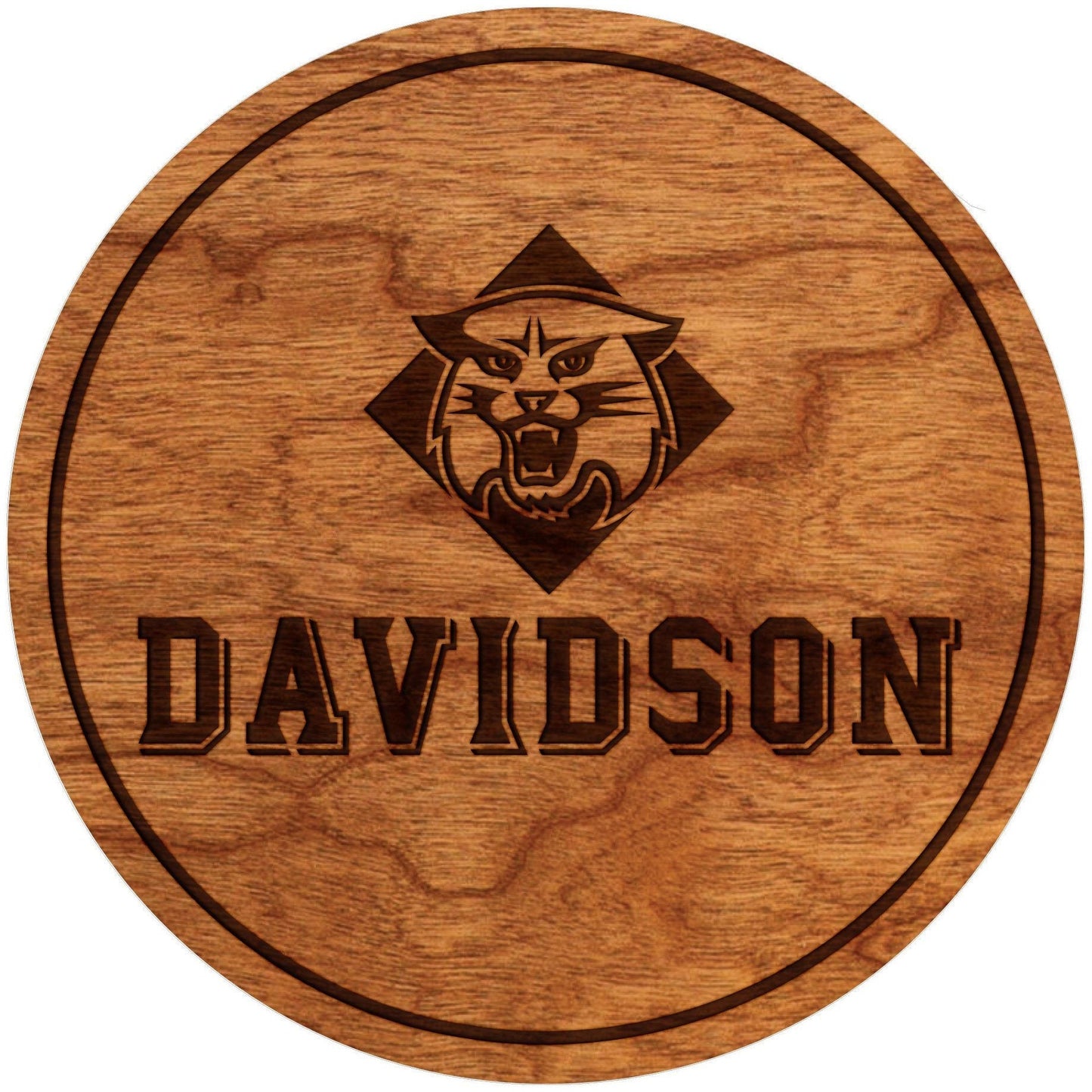 Davidson College Davidson with Mascot Cherry Coaster