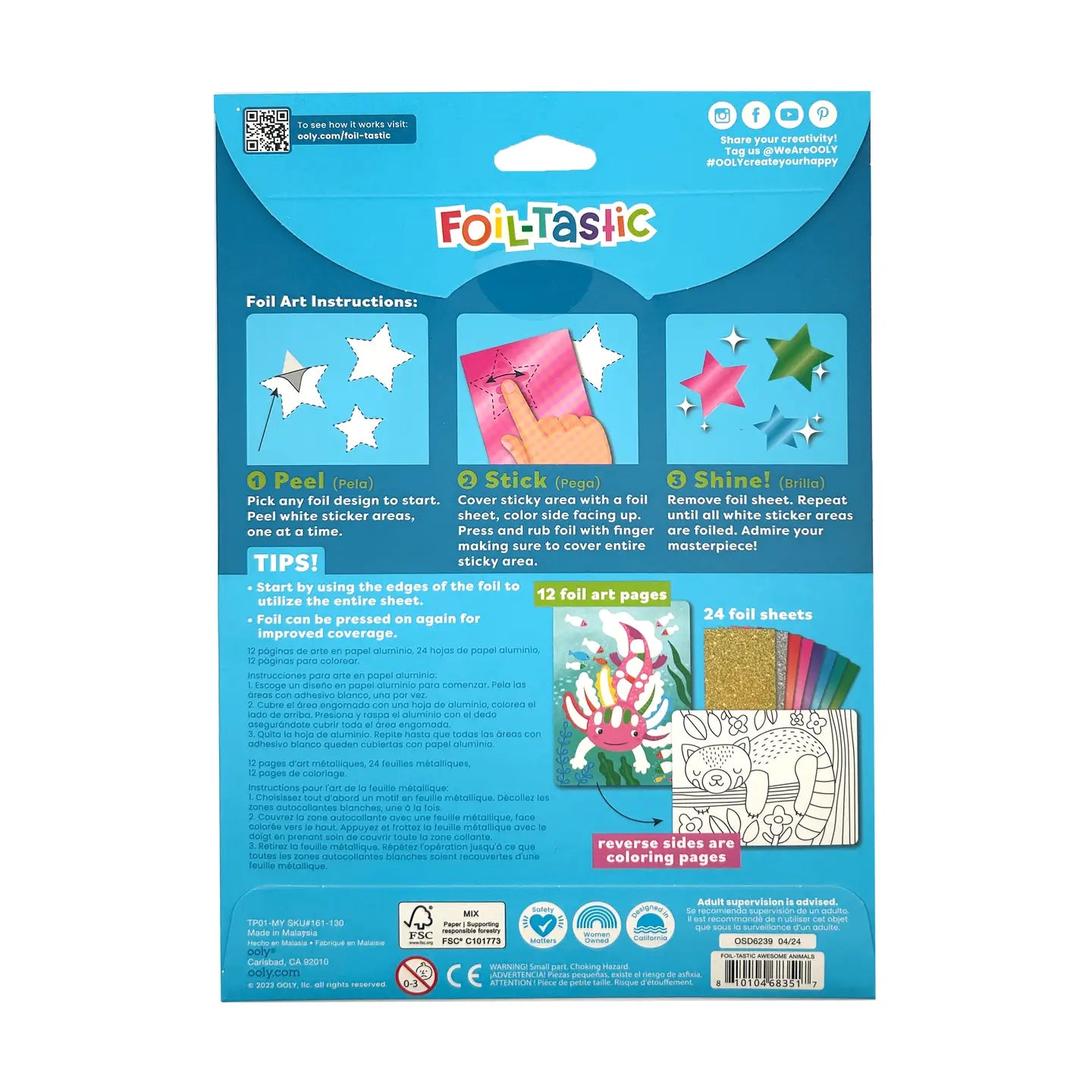 Foil-Tastic: Foil Art & Coloring Fun - Awesome Animals