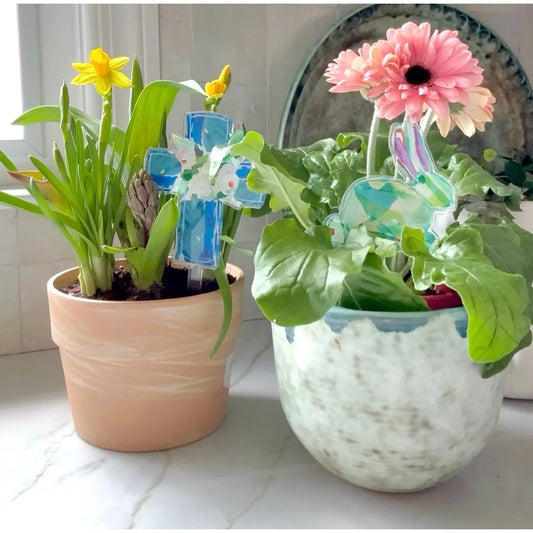 Acrylic Plant Stick | Blue Cross
