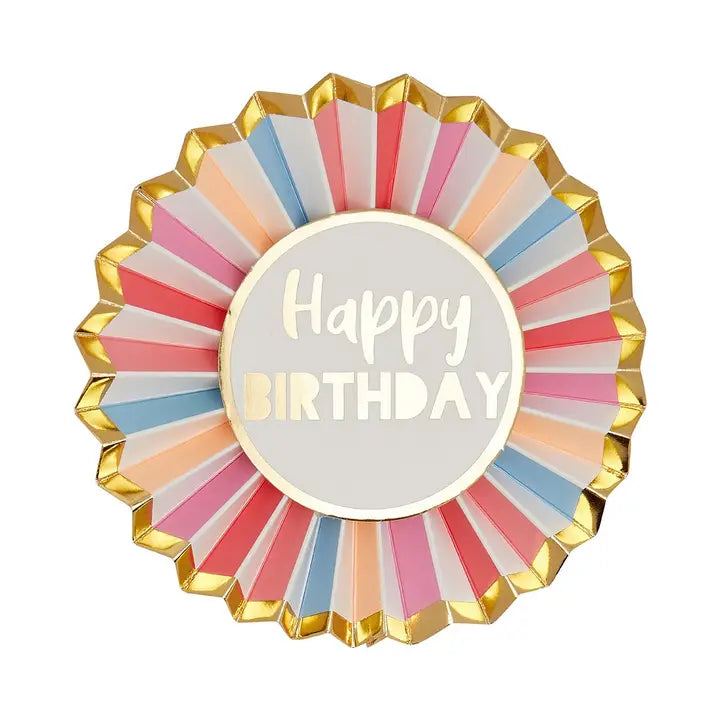 Happy Birthday Badge | Rose Gold