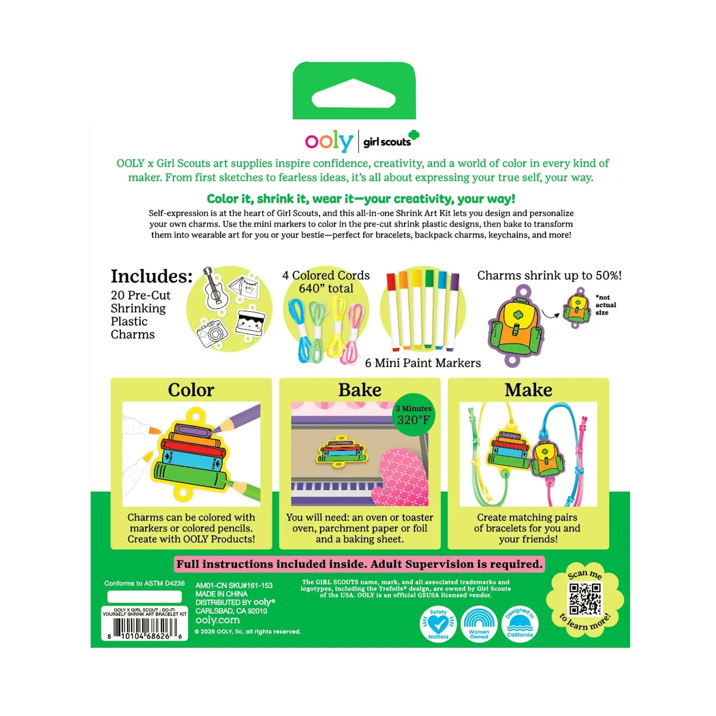 OOLY X Girl Scouts: Do-It-Yourself Shrink Art Bracelet Kit