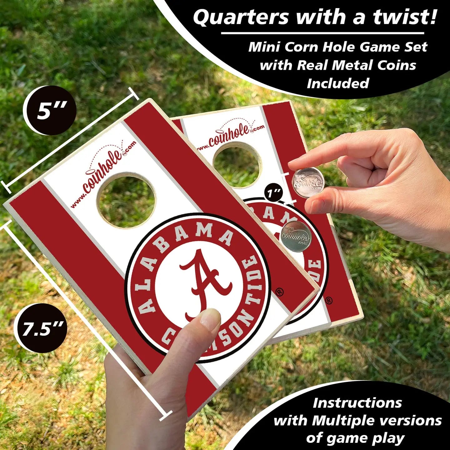 Coinhole Tabletop Game Set | Alabama