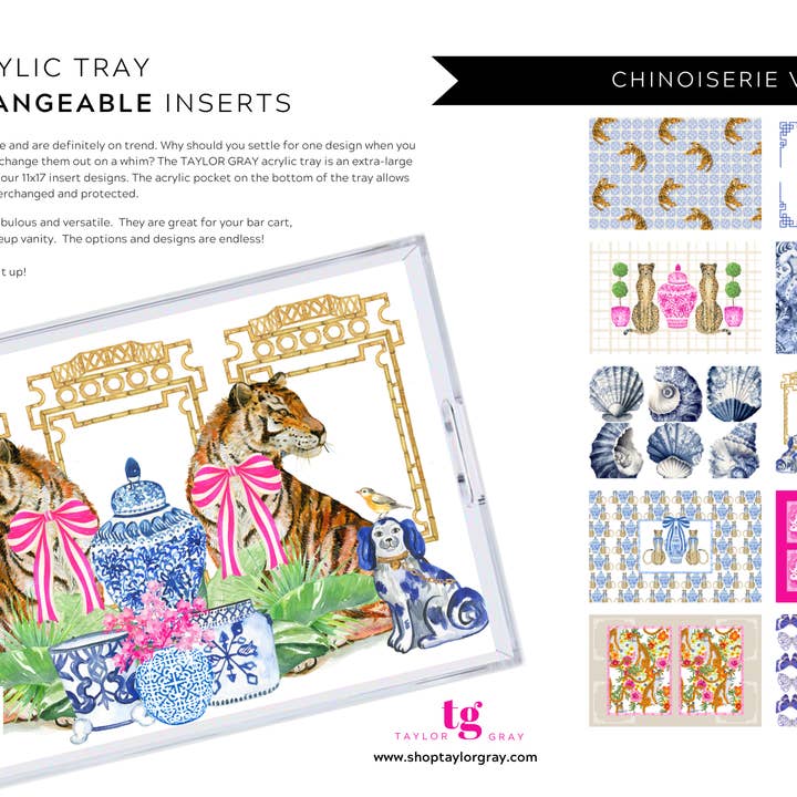 Acrylic Tray Inserts | Chinoiserie Vol 2