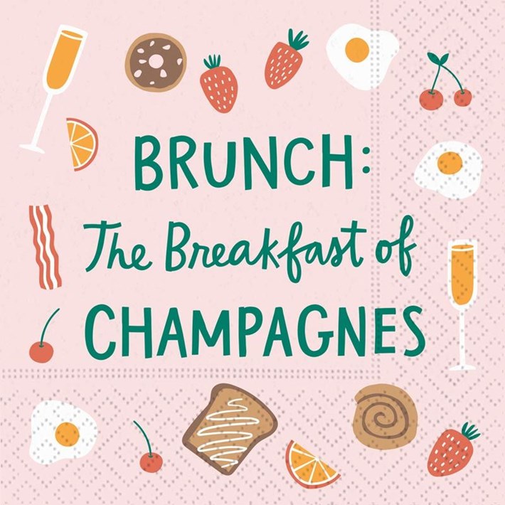 Cocktail Napkins - Breakfast of Champagnes