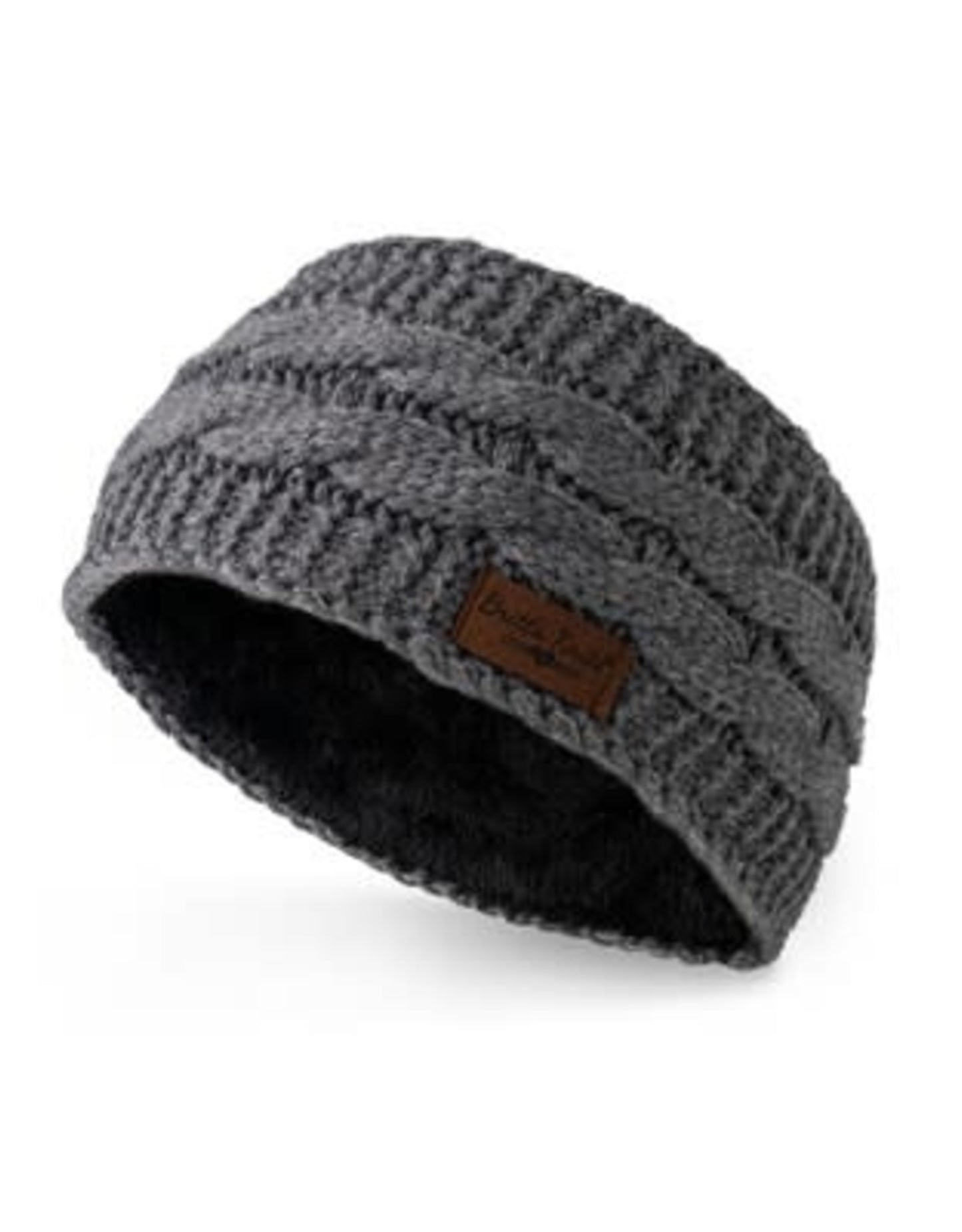 Grey Knit Head-warmer