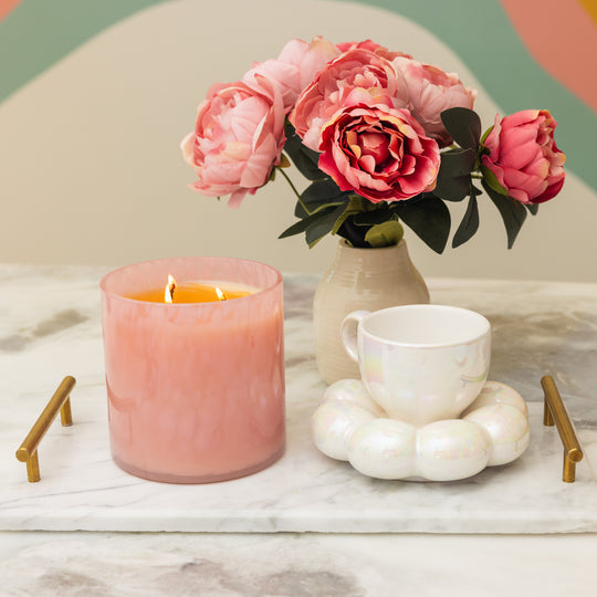 Sweet Grace Candle | Pink Iridescent Tortoise