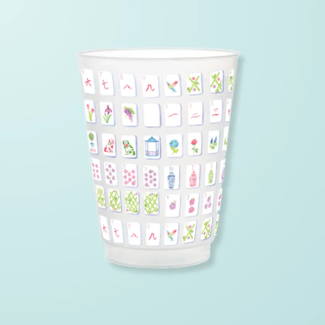 Mahjong Tiles Frosted Cups | Set of 6