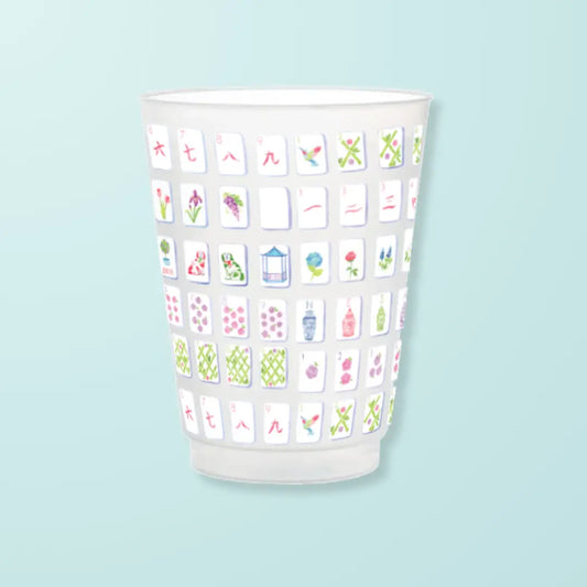 Mahjong Tiles Frosted Cups | Set of 6