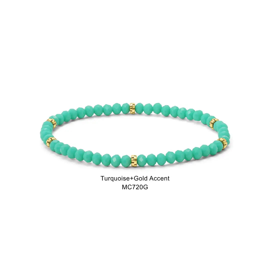 Gem Bracelet - Turquoise w/Gold Accent
